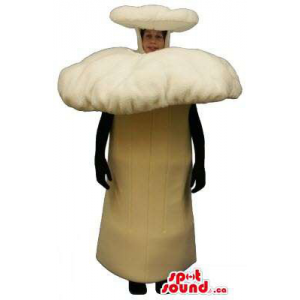 Large Forest Beige Mushroom Plush Mascot Or Halloween Costume