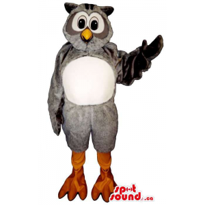 Cute Grey Owl Plush Mascot...