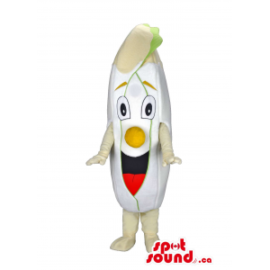 Peculiar Endive Vegetable Mascot With Large Yellow Nose