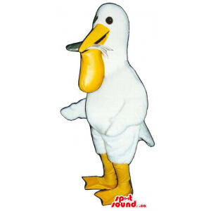 Mascota Pelicano Blanco De...