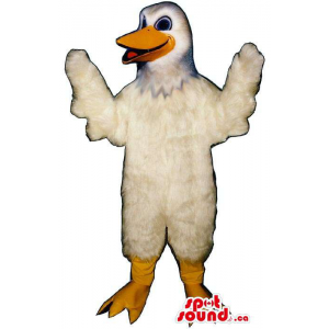 Cool White Duck Mascot...