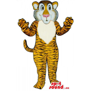 Laranja Tiger Mascot Plush...