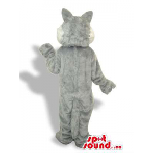 Grey Wolf Plush Mascot With...