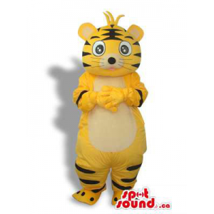 Cute Cartoon Yellow Tiger...