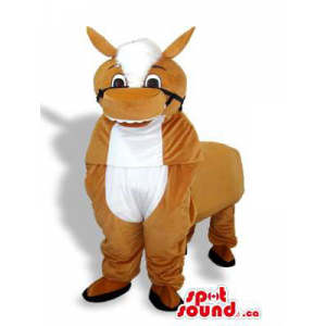 Brown Plush Donkey Mascot...