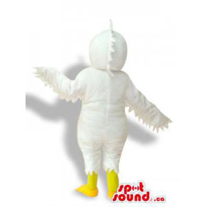 Cute All White Bird Plush...