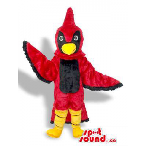 Mascota Pájaro Rojo Y Negro...