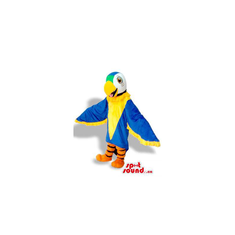 Angry Black And White American Eagle Bird Plush Mascot - SpotSound