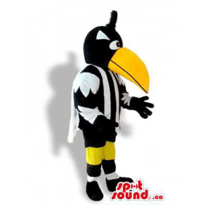 Black Bird Mascot Dressed...