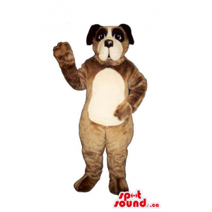 Brown Dog Plush Mascot With...