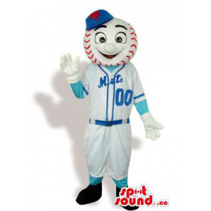 Baseball Mascot Dressed In...