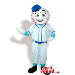 Baseball Mascot Dressed In...
