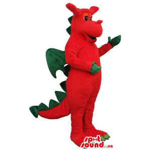 Red Dragon Mascot Plush com...
