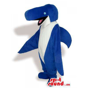 Mascota Delfín Azul Y...