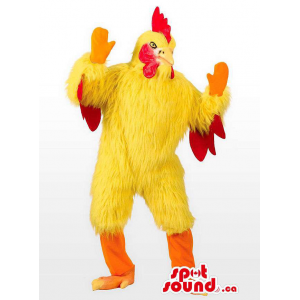 Yellow And Red Chicken Or Hen Adult Size Disguise Or Mascot