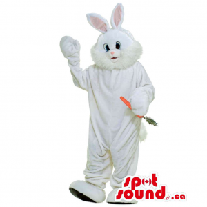 White Rabbit Mascot With...