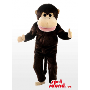 Dark Brown Plush Macaco da...