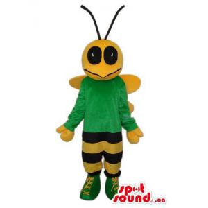 Bee Plush Mascot With Black...