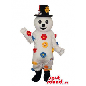 Branco Snowman mascote de...