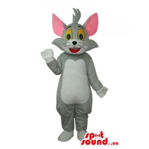 Tom Light Grey Cat Mascot...