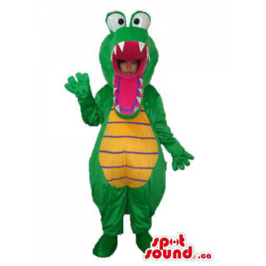 Green Crocodile Mascot Or...