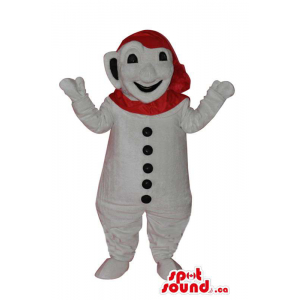 White Snowman Plush Mascot...