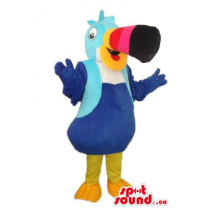 Grande Toucan azul mascote...