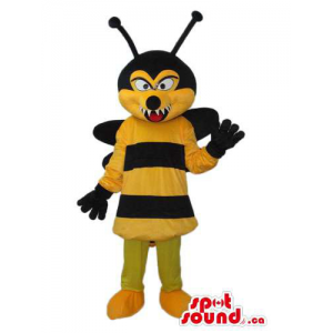 Angry Bee Mascot Plush com...