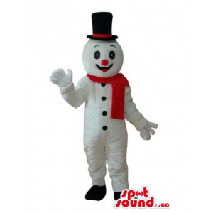 Branco Snowman mascote de...