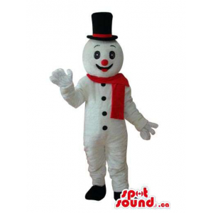 White Snowman Plush Mascot...