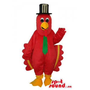 Peculiar Red Turkey Mascot...