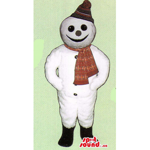Branco Snowman mascote de...