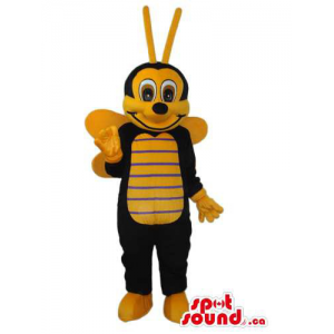 Bee Plush Mascot With Brown...