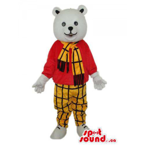 White Bear Mascot Plush...