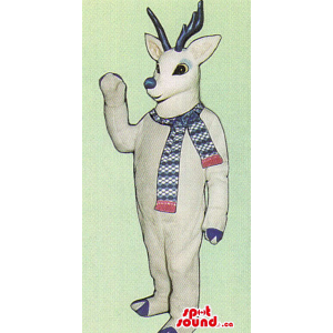 White Reindeer Plush Mascot...