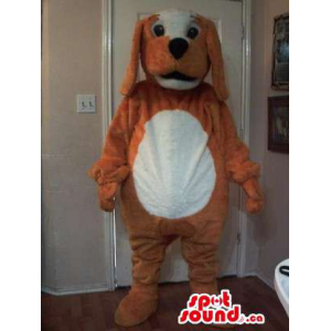 Brown Dog Plush Mascot With...