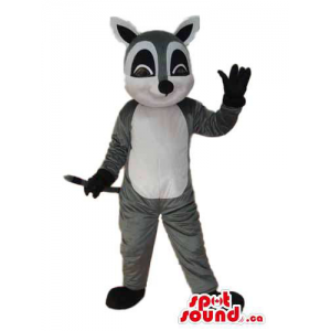 Cartoon Grey Raccoon Plush...