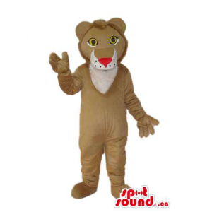 Cartoon Cute Beige Lion...