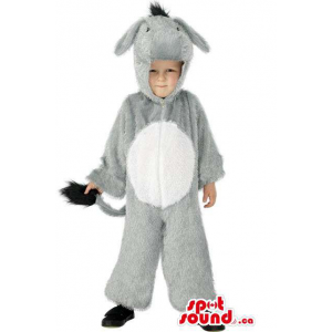 Cute Halloween Grey Donkey...