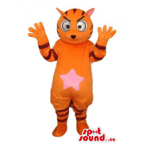 Mascota Tigre Naranja De...