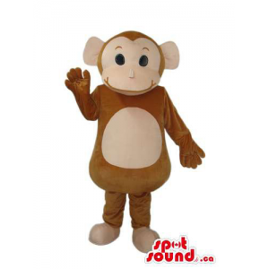 Cartoon Cute Brown Monkey...
