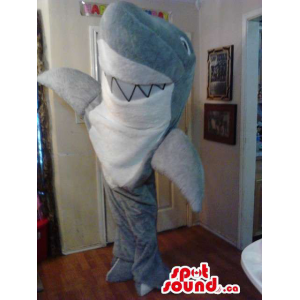 Mascota Tiburón Gris Y...