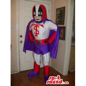 Superhero feliz Mascot...