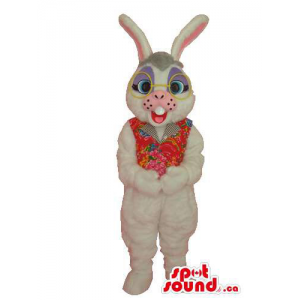 White Bunny Plush Mascot...