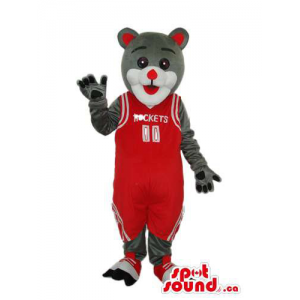 Grey Bear Plush Mascot...