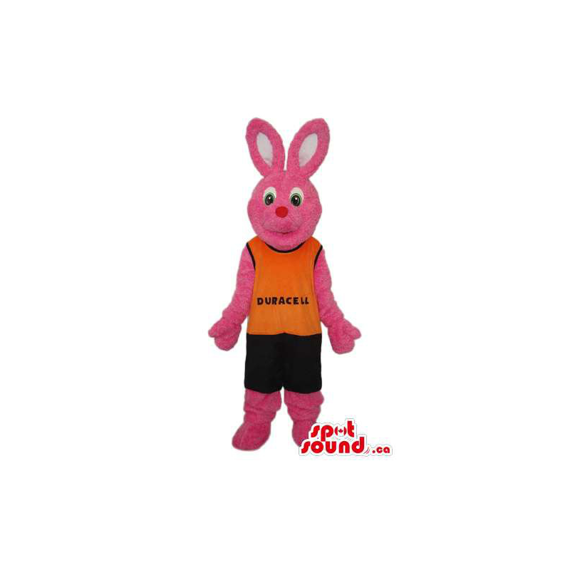 Duracell brand pink rabbit mascot - Pets animals Sizes L (175-180CM)