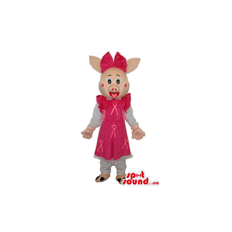 Peppa Pig no vestido dos desenhos animados da mascote do personagem traje  vermelho - SpotSound Mascotes no Canadá / mascote US / Cortar L (175-180CM)