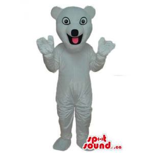 Feliz White Bear Mascot...