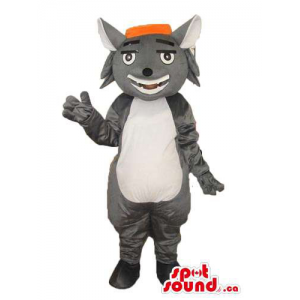 Cartoon Grey Cat Mascot...