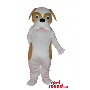 White Dog Plush Mascot With...